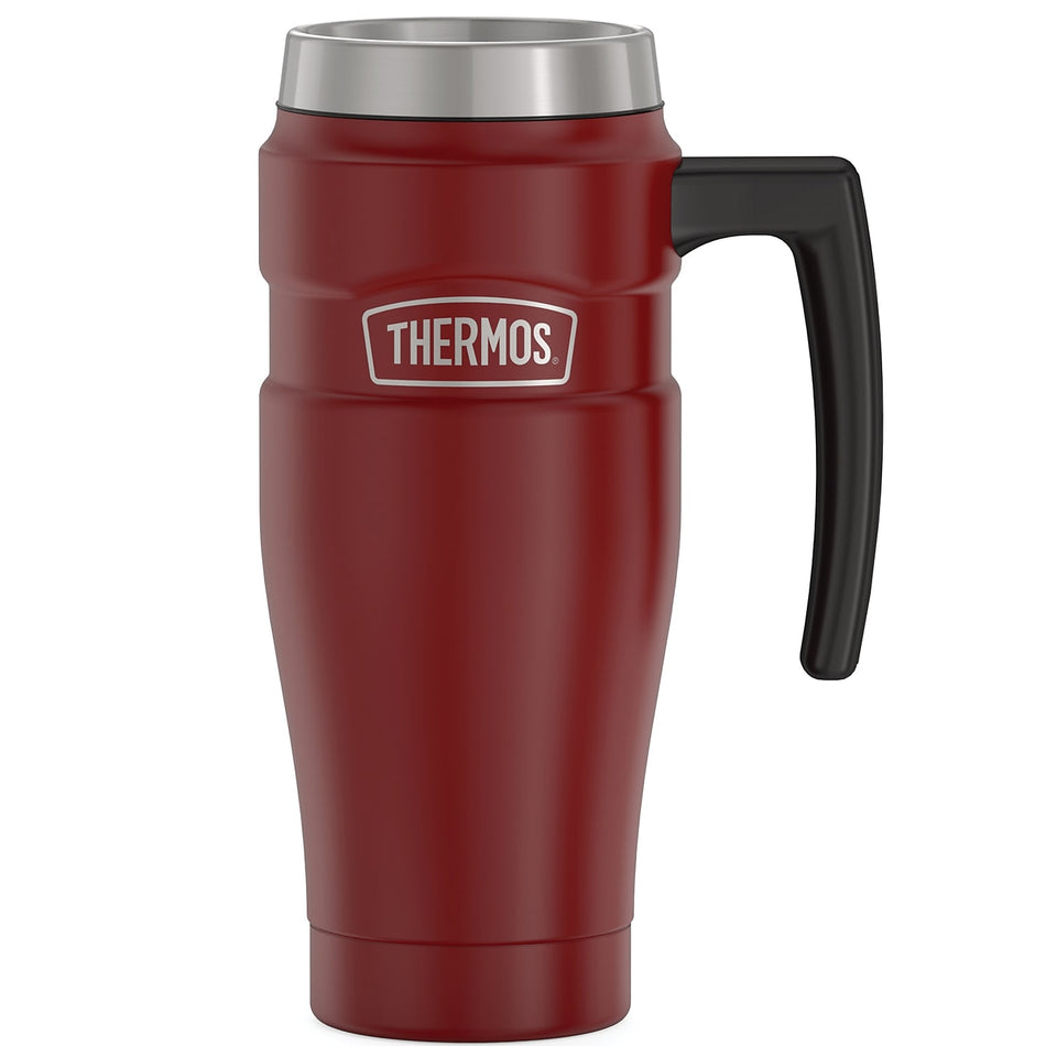 Thermos King Stainless Steel Vacuum Insulated Travel Mug, 16 oz., Rustic Red