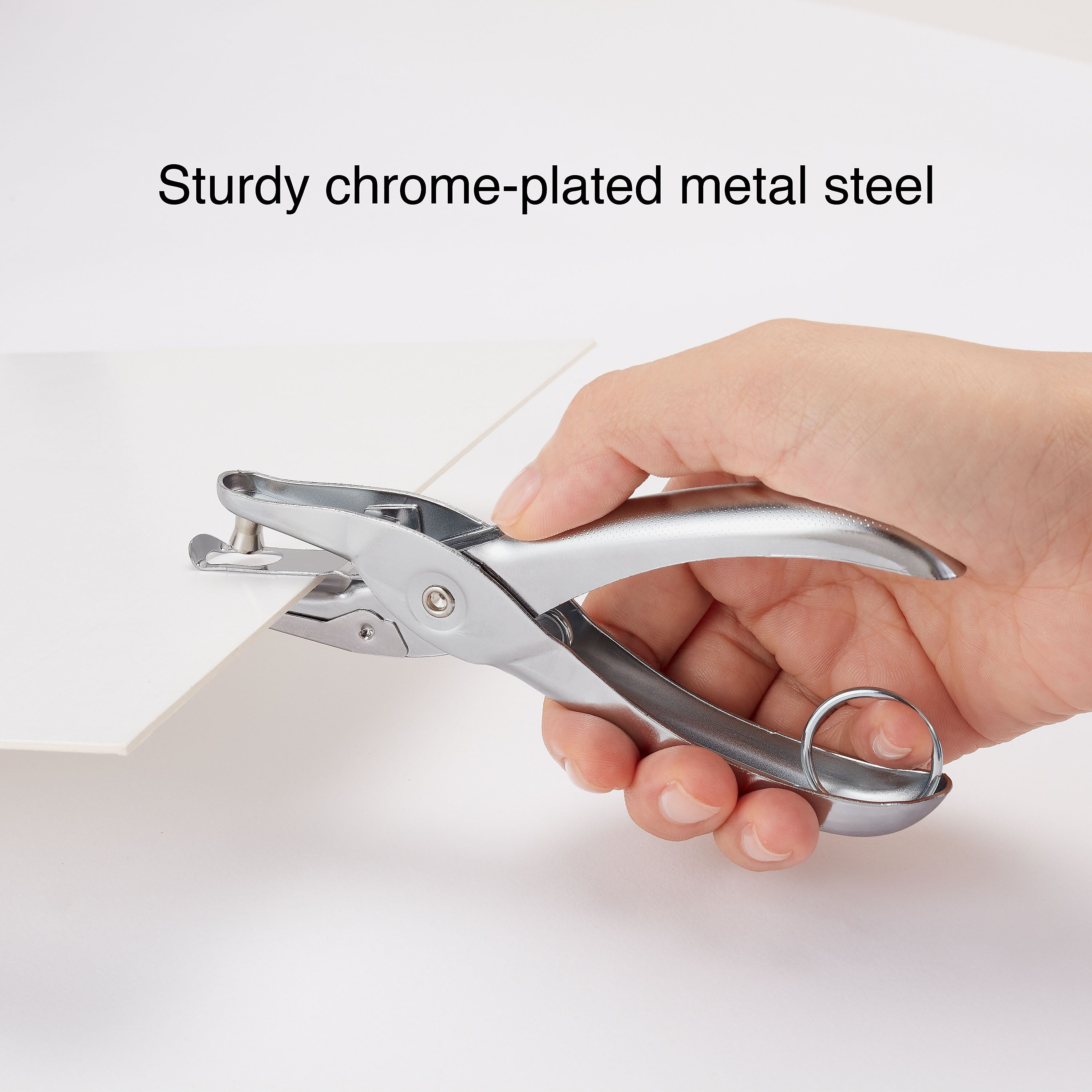 1-Hole Punch, 6 Sheet Capacity, Silver