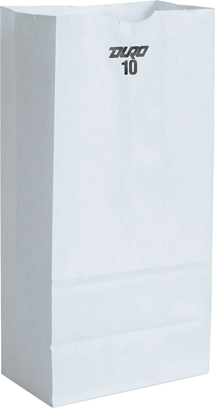 10# Paper Bag, 35-Lb Base Weight, White, 6-5/16 X 4-3/16 X 13-3/8, 500-Bundle