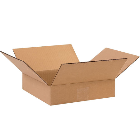 10'' x 10'' x 2'' Standard Corrugated Shipping Box, 200#/ECT, 25/Bundle