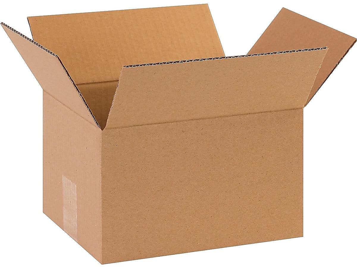 10" x 8" x 6" Standard Shipping Boxes, 32 ECT, Kraft, 25/Bundle