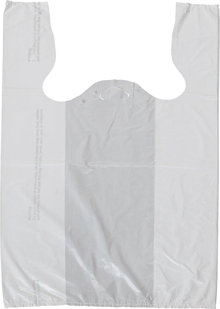 11 1/2" x 08" x 18" White T-Shirt Bags, 1000/Case