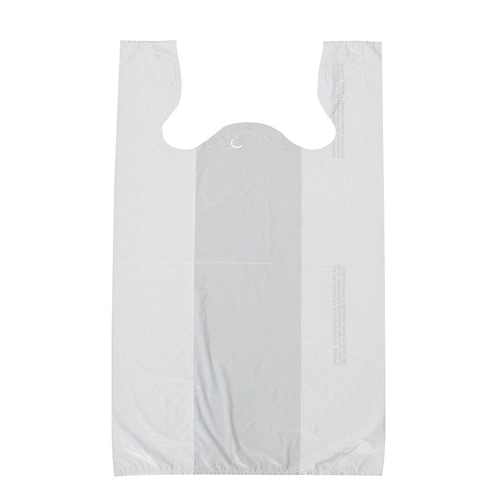 11 1/2" x 08" x 18" White T-Shirt Bags, 1000/Case