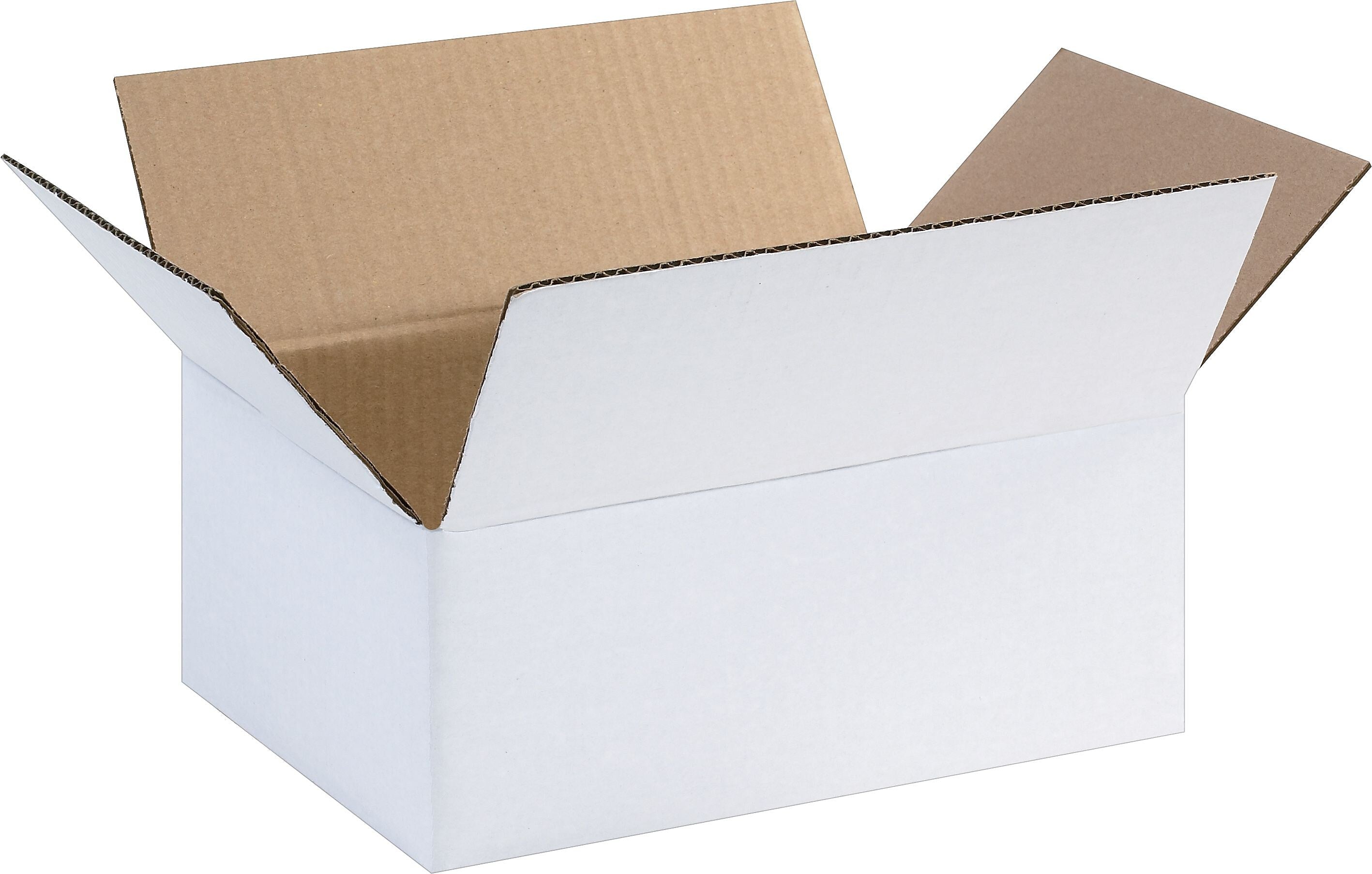 11.75" x 8.75" x 4.75" Shipping Boxes, 32 ECT, White, 25/Bundle