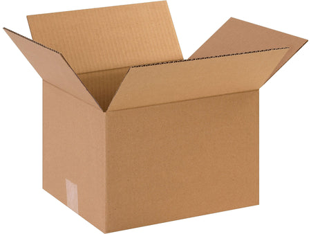 12" x 10" x 8" Standard Shipping Boxes, 32 ECT, Kraft, 25/Bundle