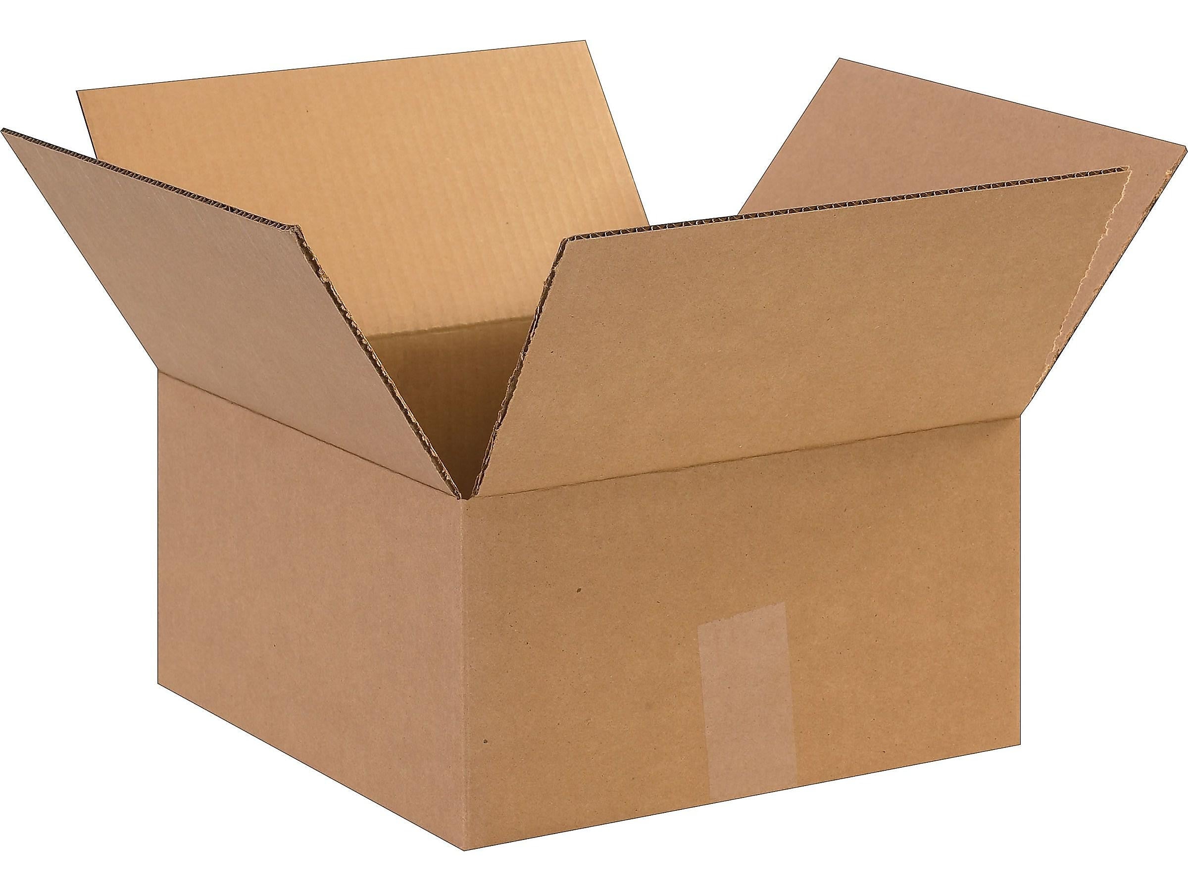 12" x 12" x 6" Standard Shipping Boxes, 32 ECT, Kraft, 25/Bundle