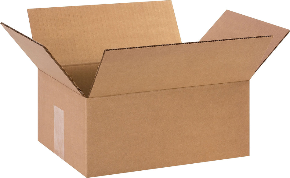 12" x 9" x 5" Shipping Boxes, 32 ECT, Brown, 25/Bundle