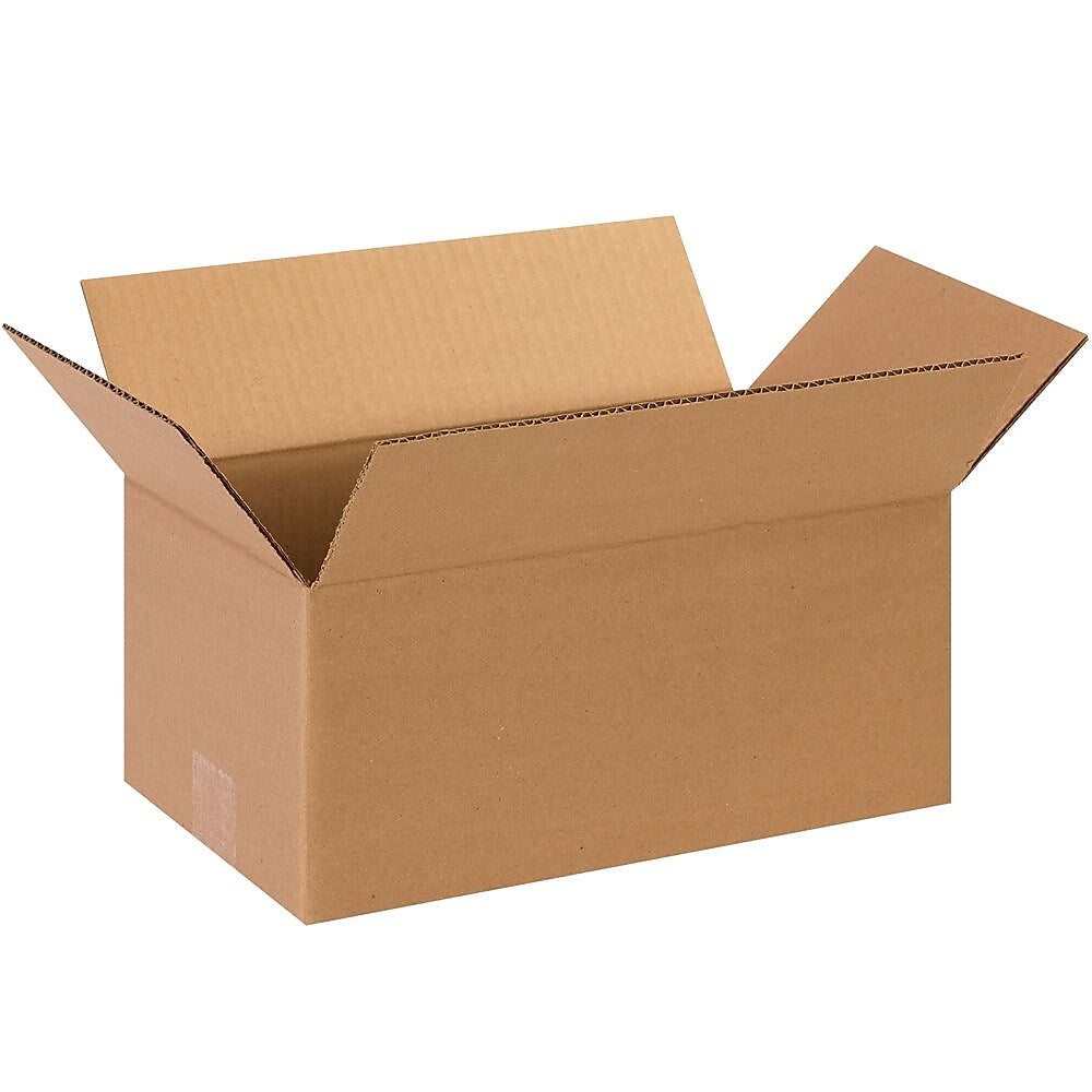 1255 Brown 5" x 12" Long Corrugated Boxes, 25/Bundle