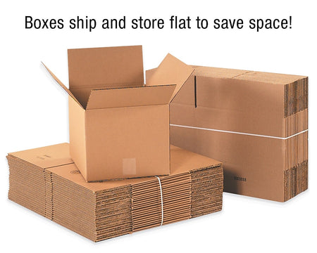 14" x 12" x 10" Shipping Boxes, 44 ECT, Kraft, 25/Bundle