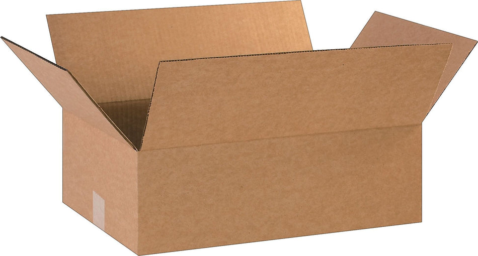 18" x 12" x 6" Standard Shipping Boxes, 32 ECT, Kraft, 25/Bundle