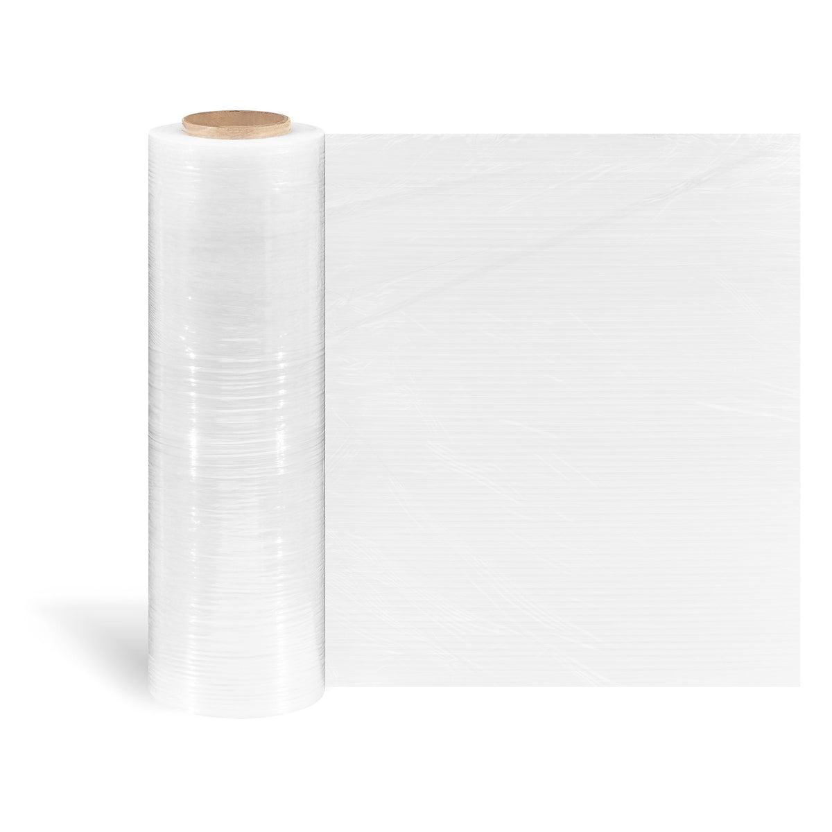 18" x 1500' 79 Gauge Blown Stretch Wrap, Clear, 4/Carton