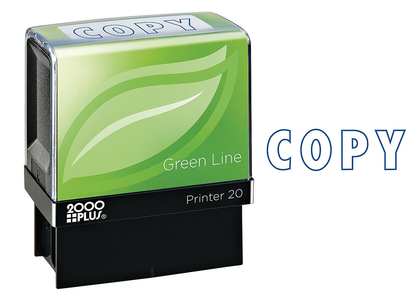 2000 Plus Green Line Printer 20 Pre-Inked Stamp, COPY, Blue Ink