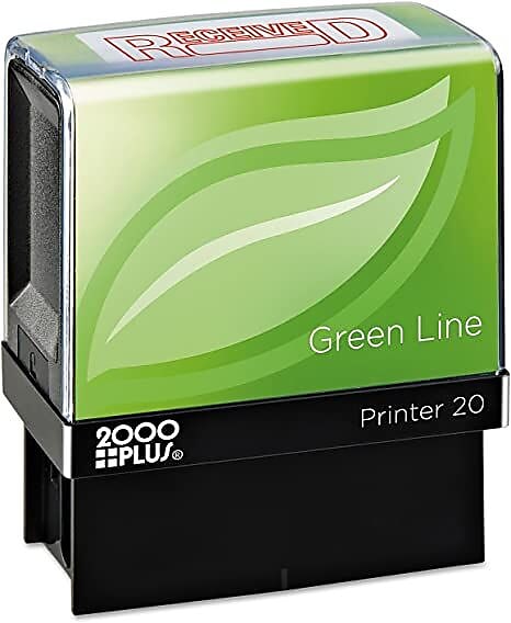 2000 Plus Green Line Printer 20 Pre-Inked Stamp, RECEIVED, Red Ink