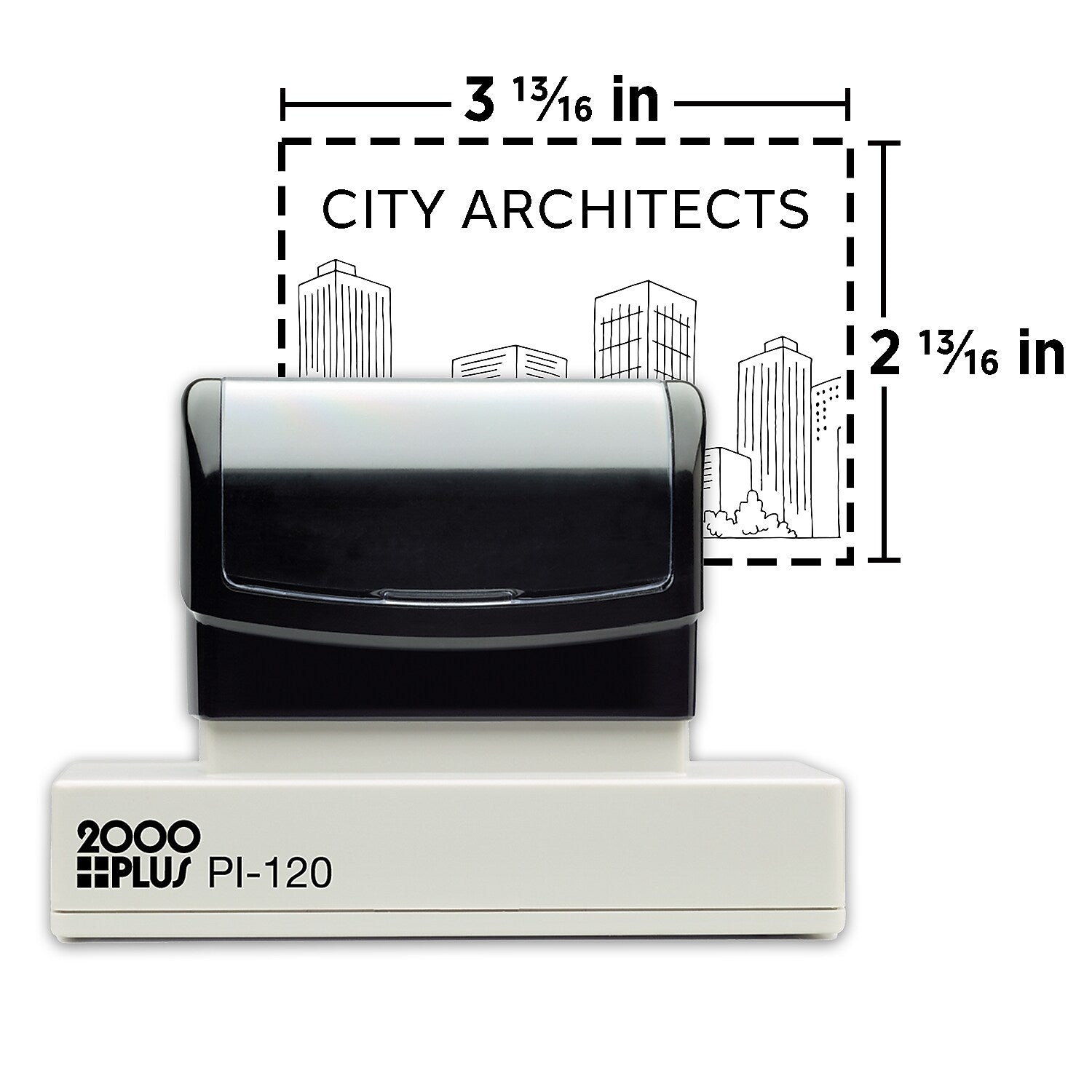2000 Plus PI 120 Pre-inked Stamp, 2 13/16