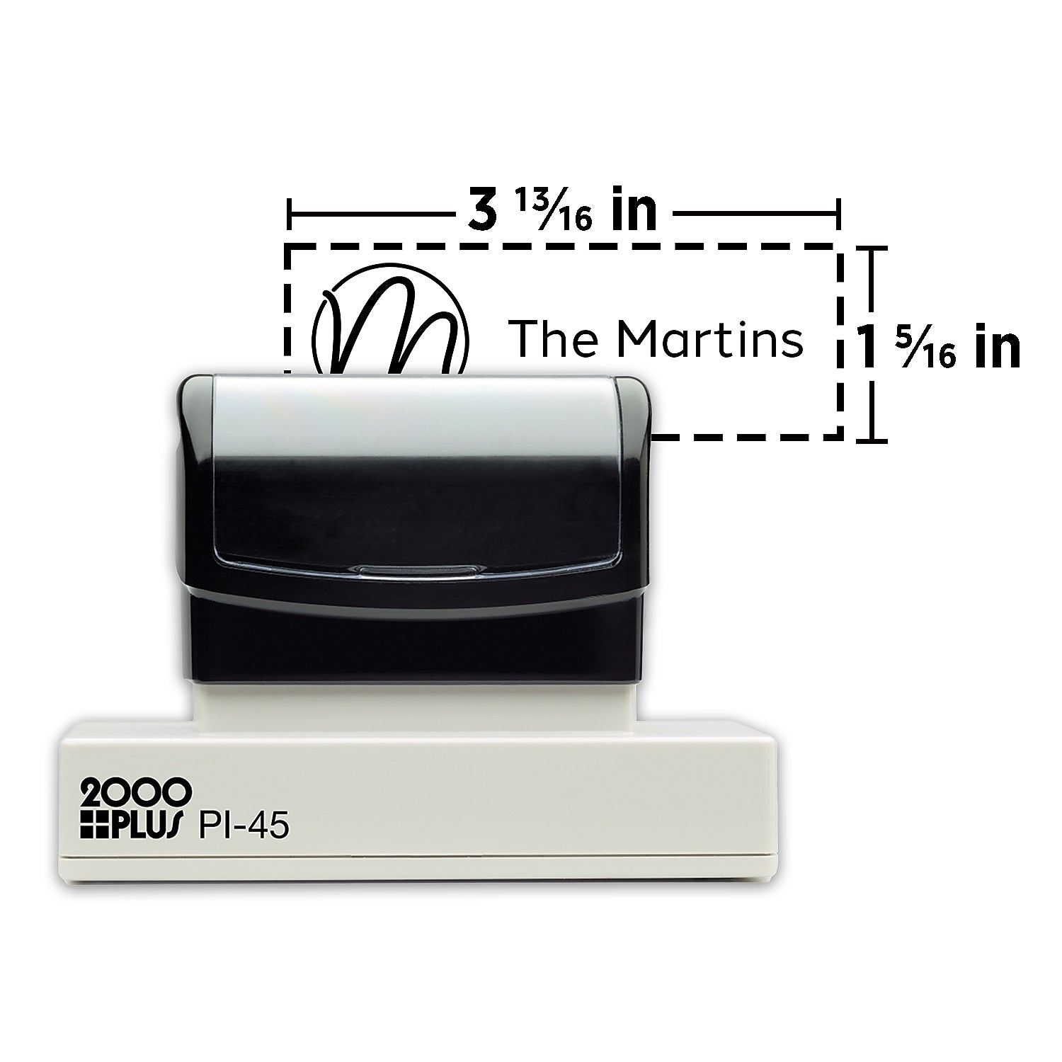 2000 Plus PI 45 Pre-inked Stamp, 1 5/16