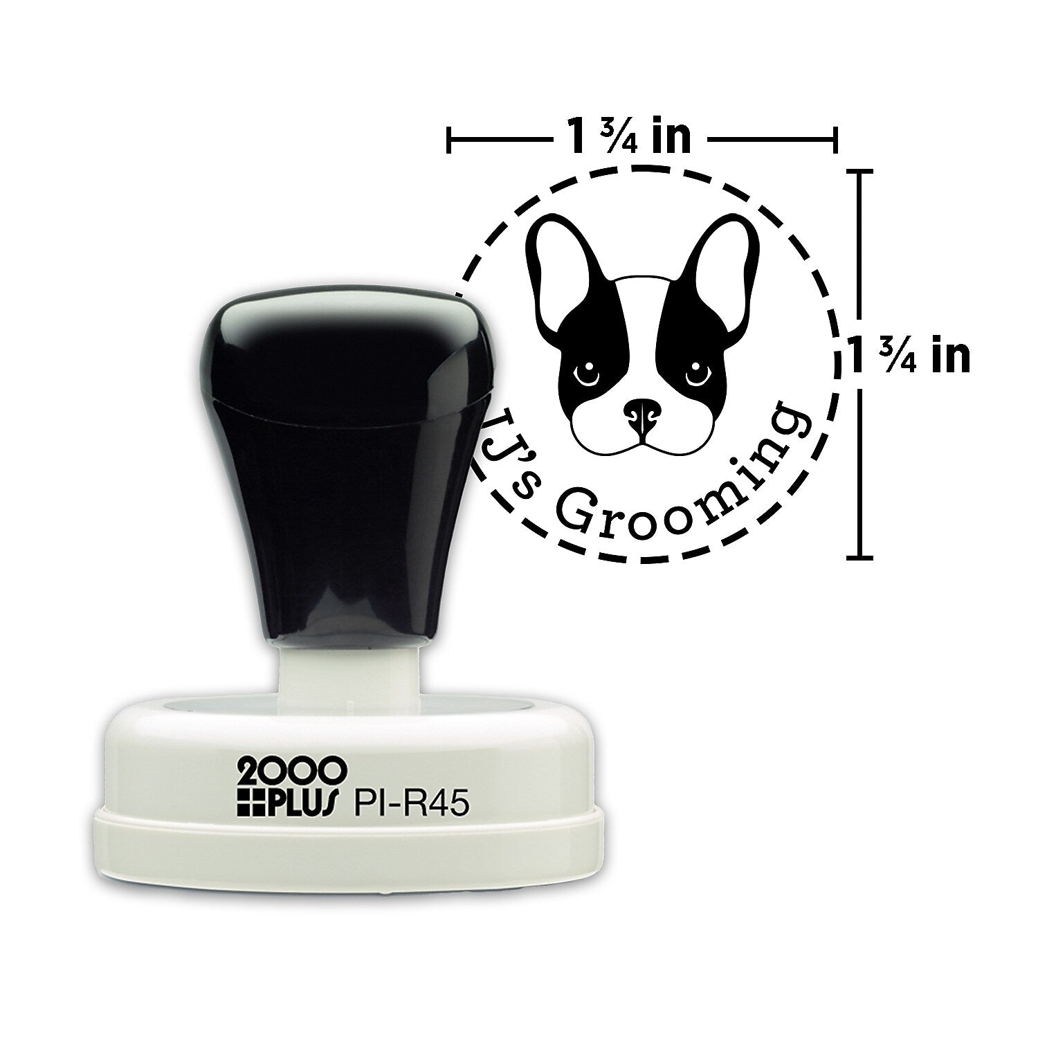 2000 Plus PI R45 Pre-inked Stamp, 1 3/4