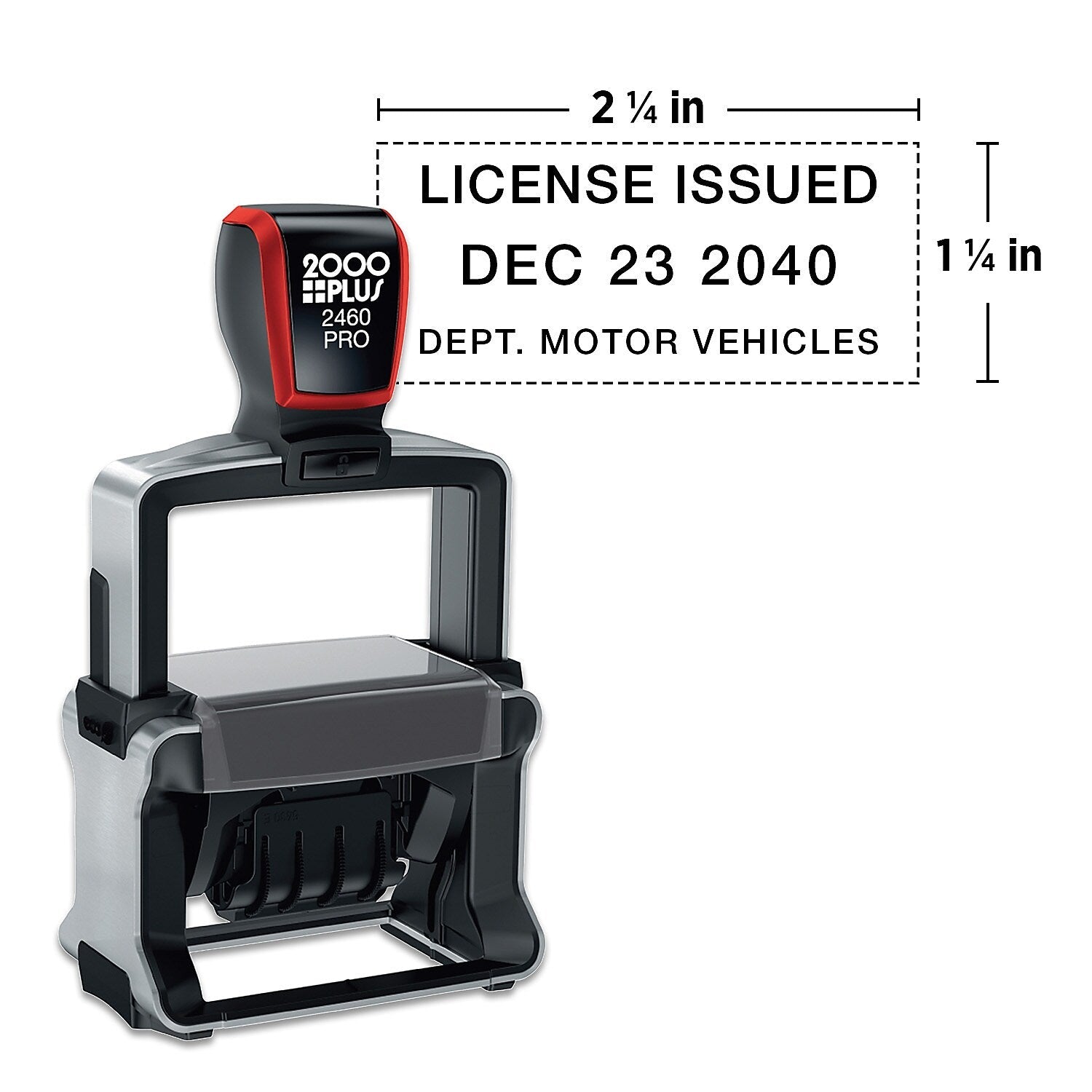 2000 Plus PrintPro Heavy Duty 2460D Date Stamp, 1-1/4