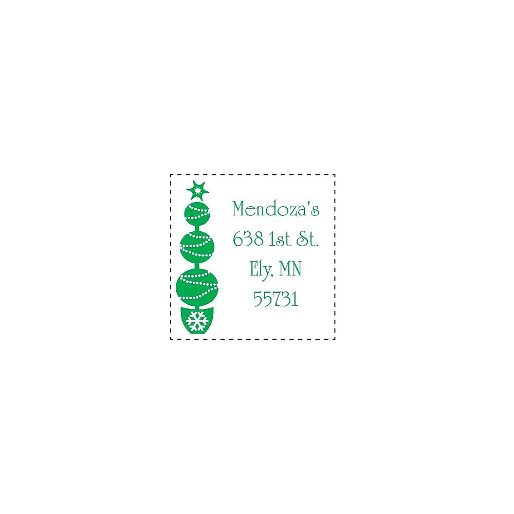 2000 Plus PrintPro Q30 Self-Inking Square Holiday Stamp, 1 1/8