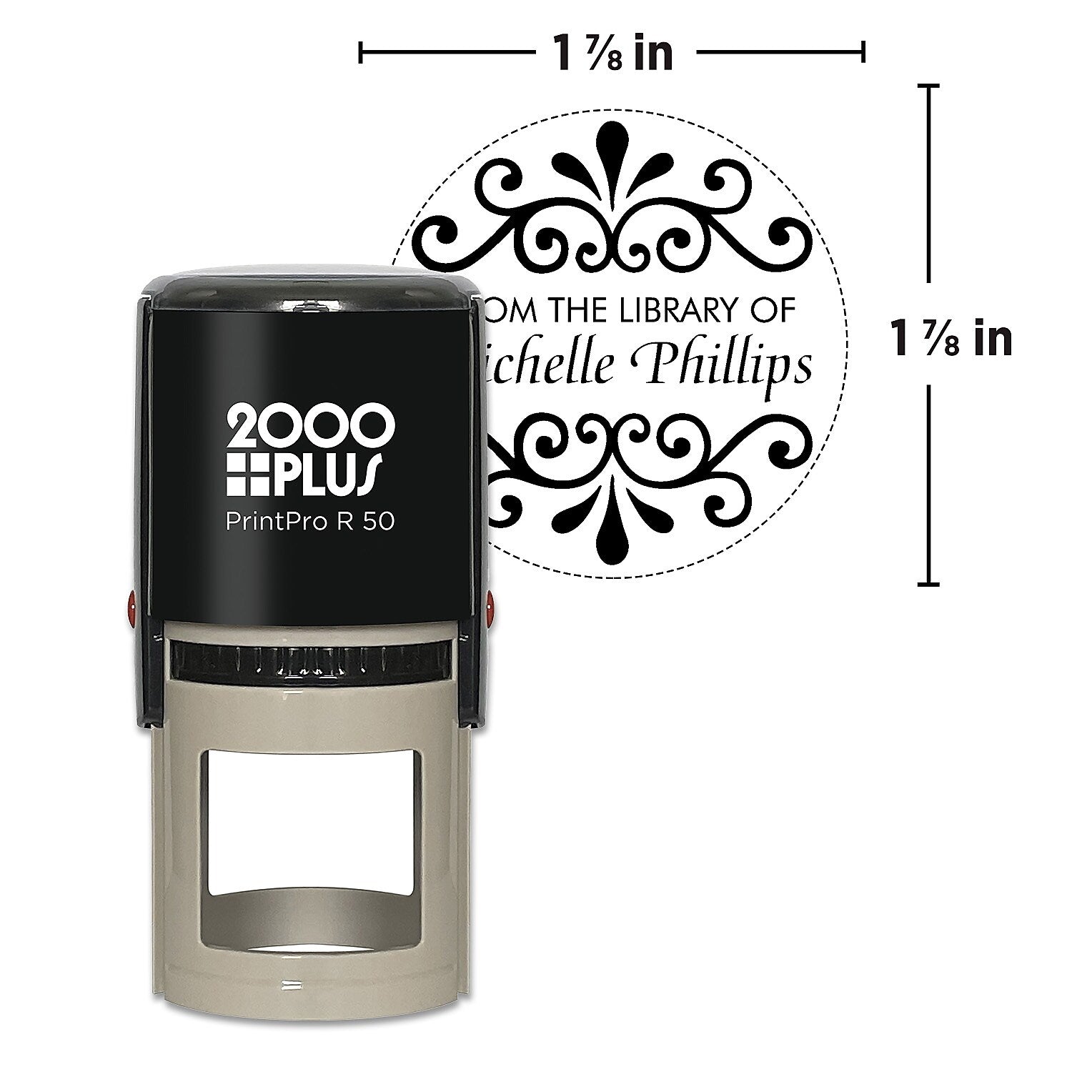 2000 Plus PrintPro R50 Self-Inking Round Stamp, 1 7/8