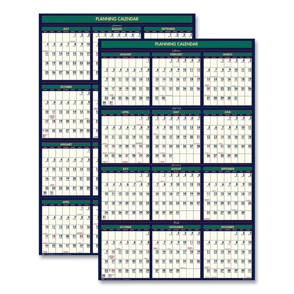 2023-2024 House of Doolittle 24" x 37" Four Season Erasable Business/Academic Rec Wall Calendar