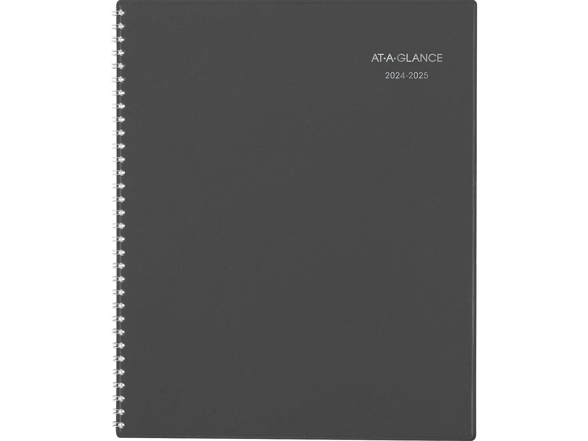 2024-2025 AT-A-GLANCE DayMinder 8.5" x 11" Academic Monthly Planner, Poly Cover, Charcoal