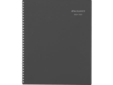 2024-2025 AT-A-GLANCE DayMinder 8.5" x 11" Academic Monthly Planner, Poly Cover, Charcoal