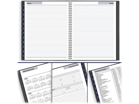 2024-2025 AT-A-GLANCE DayMinder 8.5" x 11" Academic Weekly & Monthly Planner, Poly, Charcoal