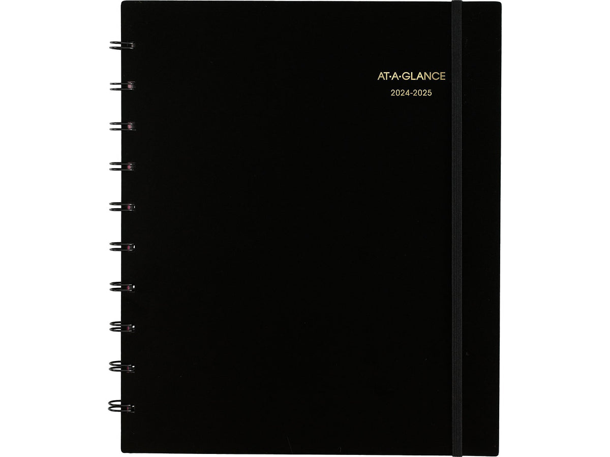 2024-2025 AT-A-GLANCE Move-A-Page 9" x 11" Academic Weekly & Monthly Planner, Poly Cover, Black