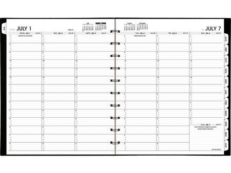 2024-2025 AT-A-GLANCE Move-A-Page 9" x 11" Academic Weekly & Monthly Planner, Poly Cover, Black