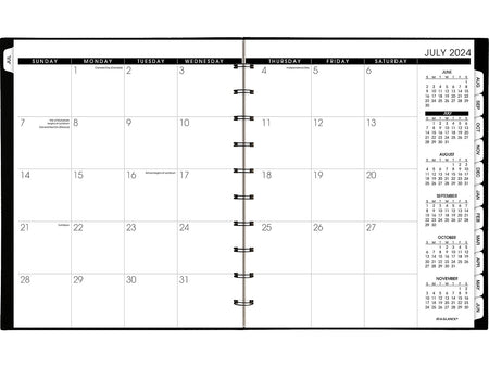 2024-2025 AT-A-GLANCE Move-A-Page 9" x 11" Academic Weekly & Monthly Planner, Poly Cover, Black