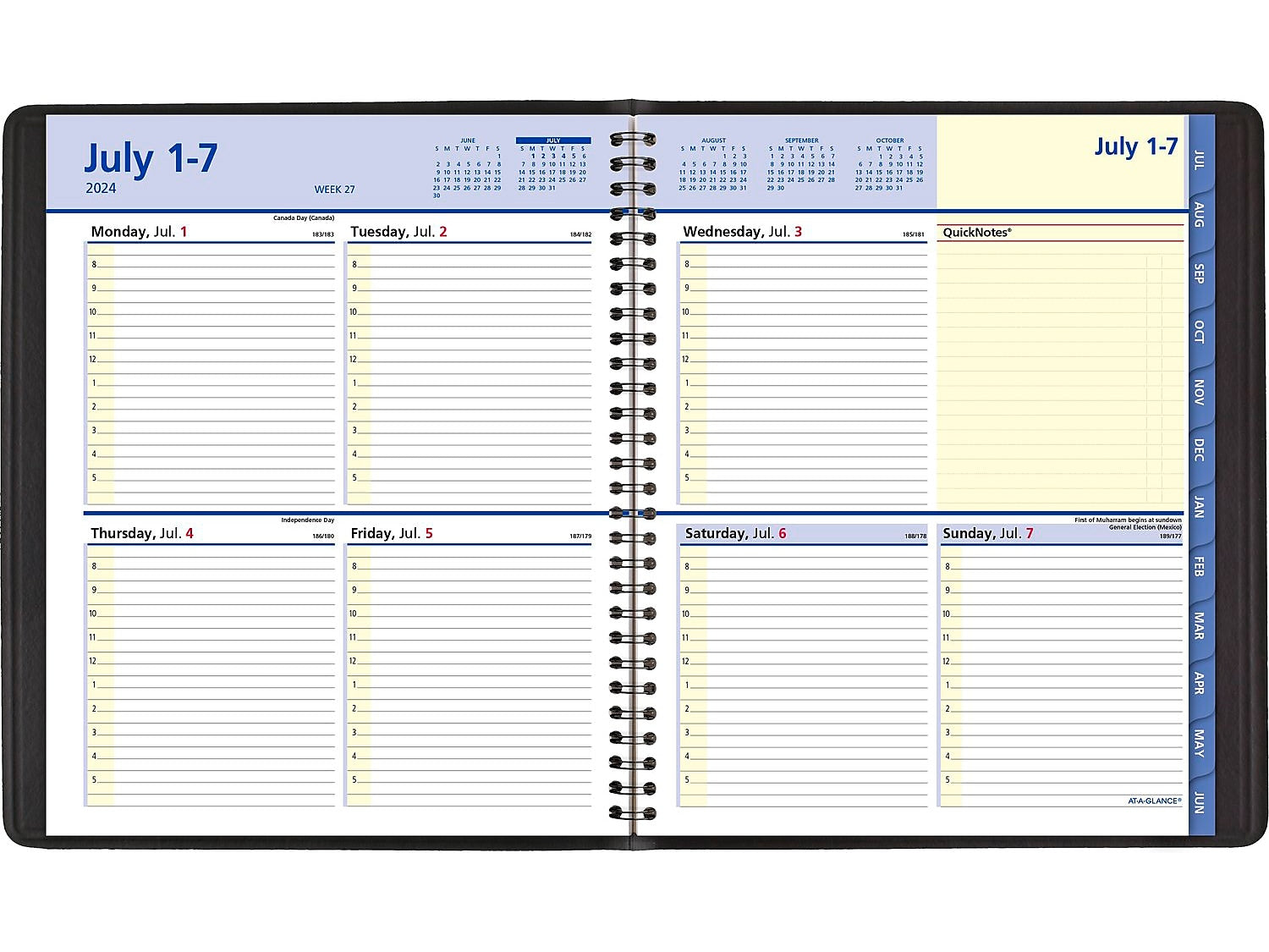 2024-2025 AT-A-GLANCE QuickNotes 8