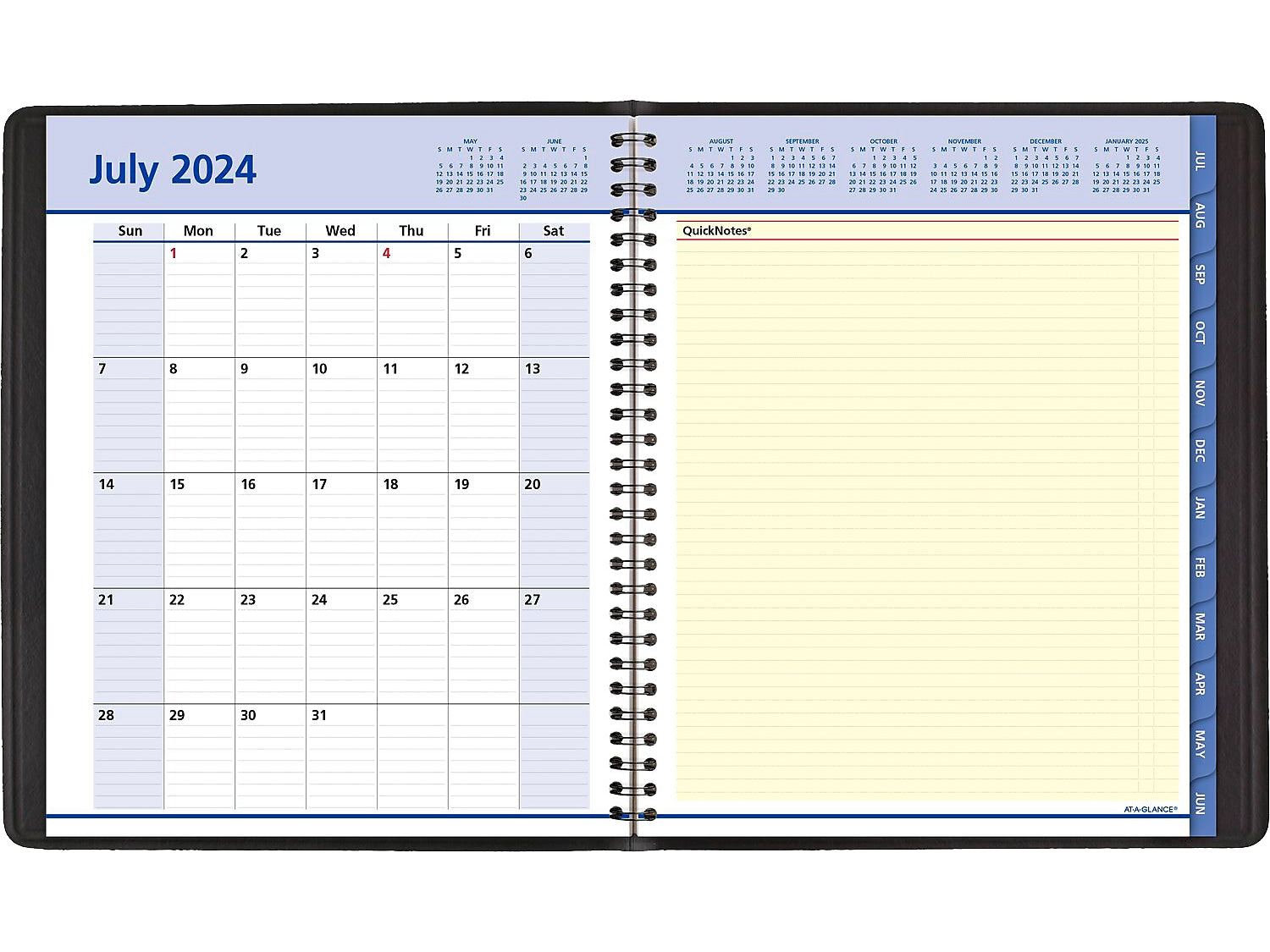 2024-2025 AT-A-GLANCE QuickNotes 8