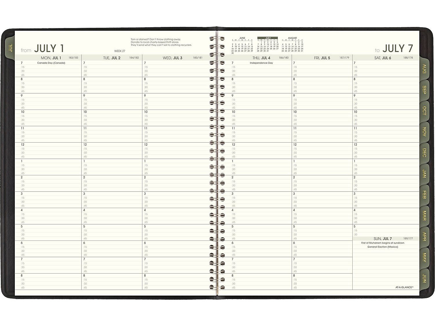 2024-2025 AT-A-GLANCE Recycled 8.25