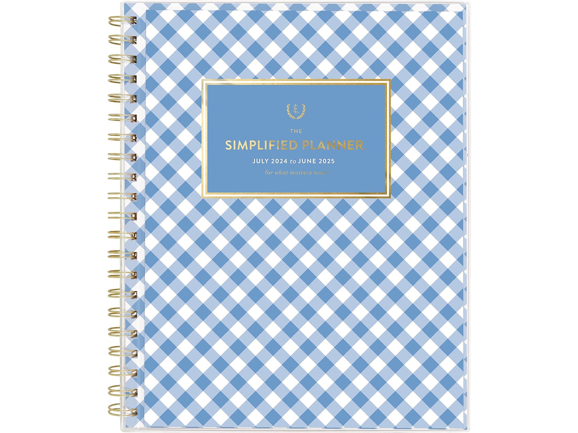 2024-2025 AT-A-GLANCE Simplified by Emily Ley Gingham 8.5