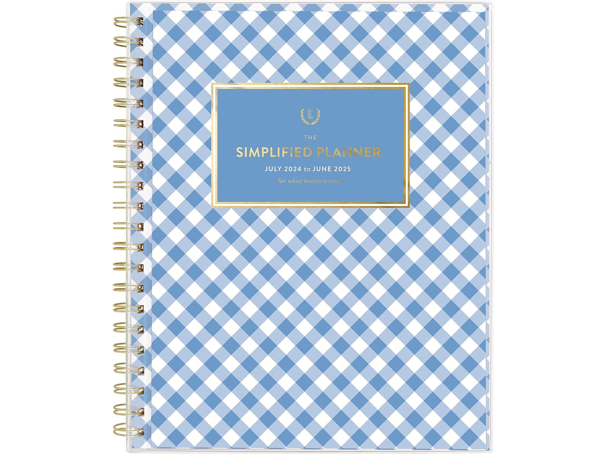 2024-2025 AT-A-GLANCE Simplified by Emily Ley Gingham 8.5