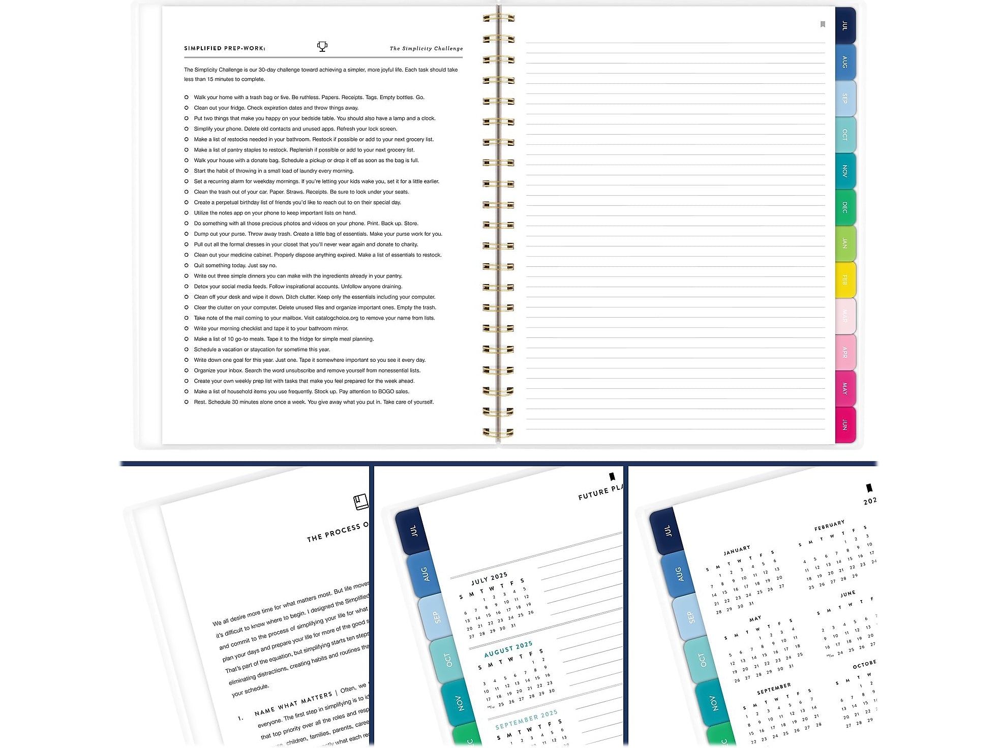 2024-2025 AT-A-GLANCE Simplified by Emily Ley Gingham 8.5