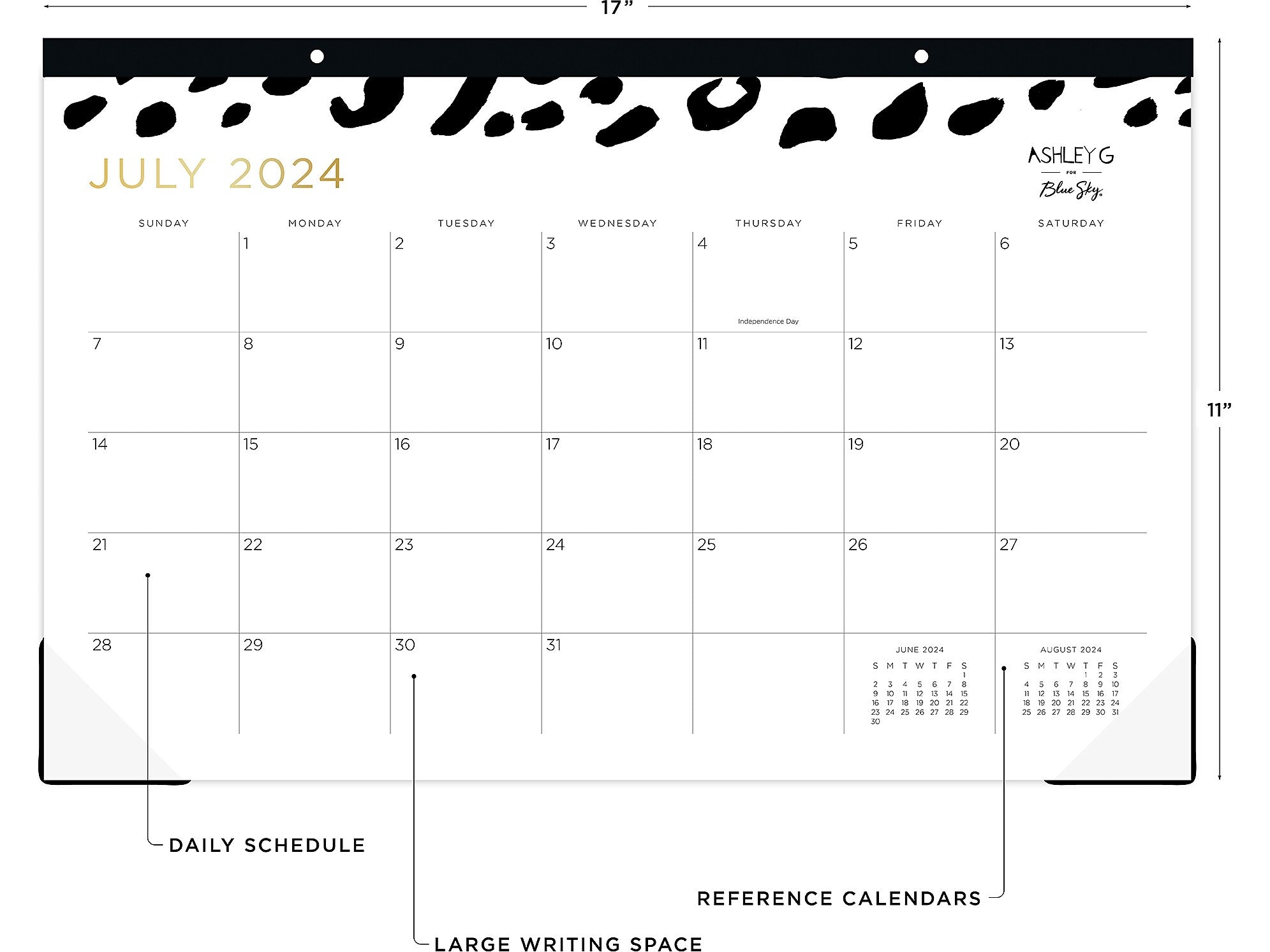 2024-2025 Blue Sky Ashley G Leopard Black 17