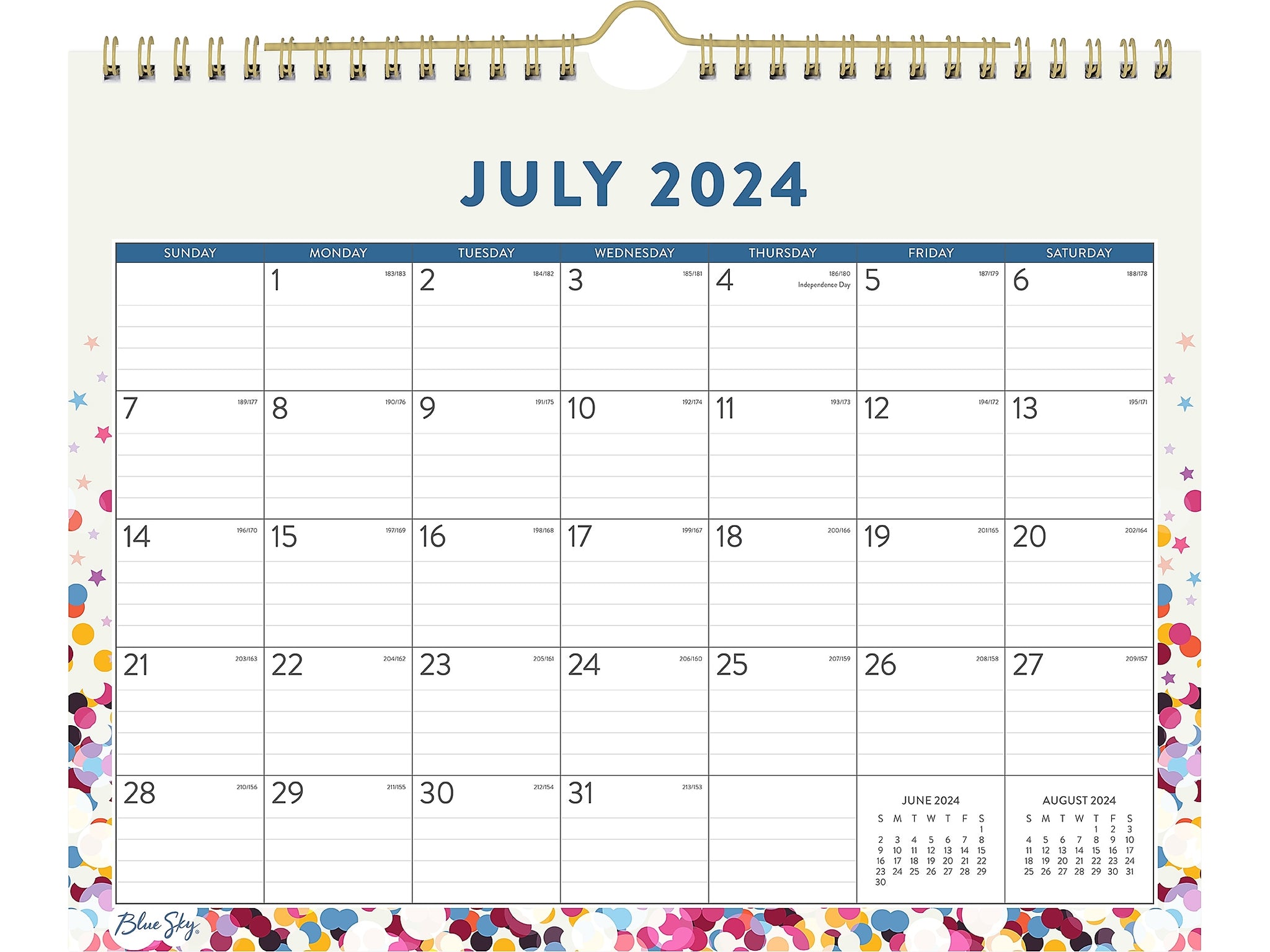 2024-2025 Blue Sky Star Confetti Bright 11