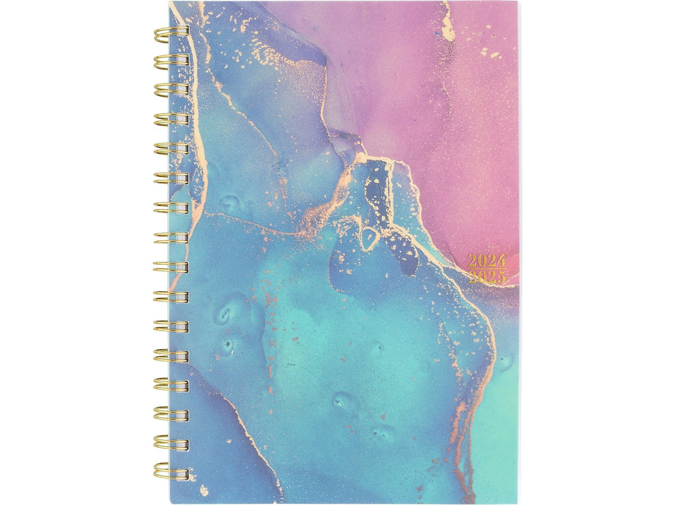 2024-2025 Cambridge Chromatic 5.5" x 8.5" Academic Weekly & Monthly Planner, Poly Cover, Multicolor