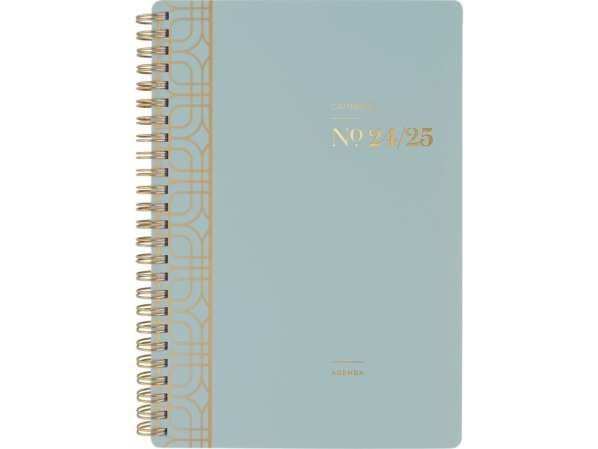 2024-2025 Cambridge WorkStyle Classic 5.5" x 8.5" Academic Weekly & Monthly Planner, Plastic Cover, Mellow Frost