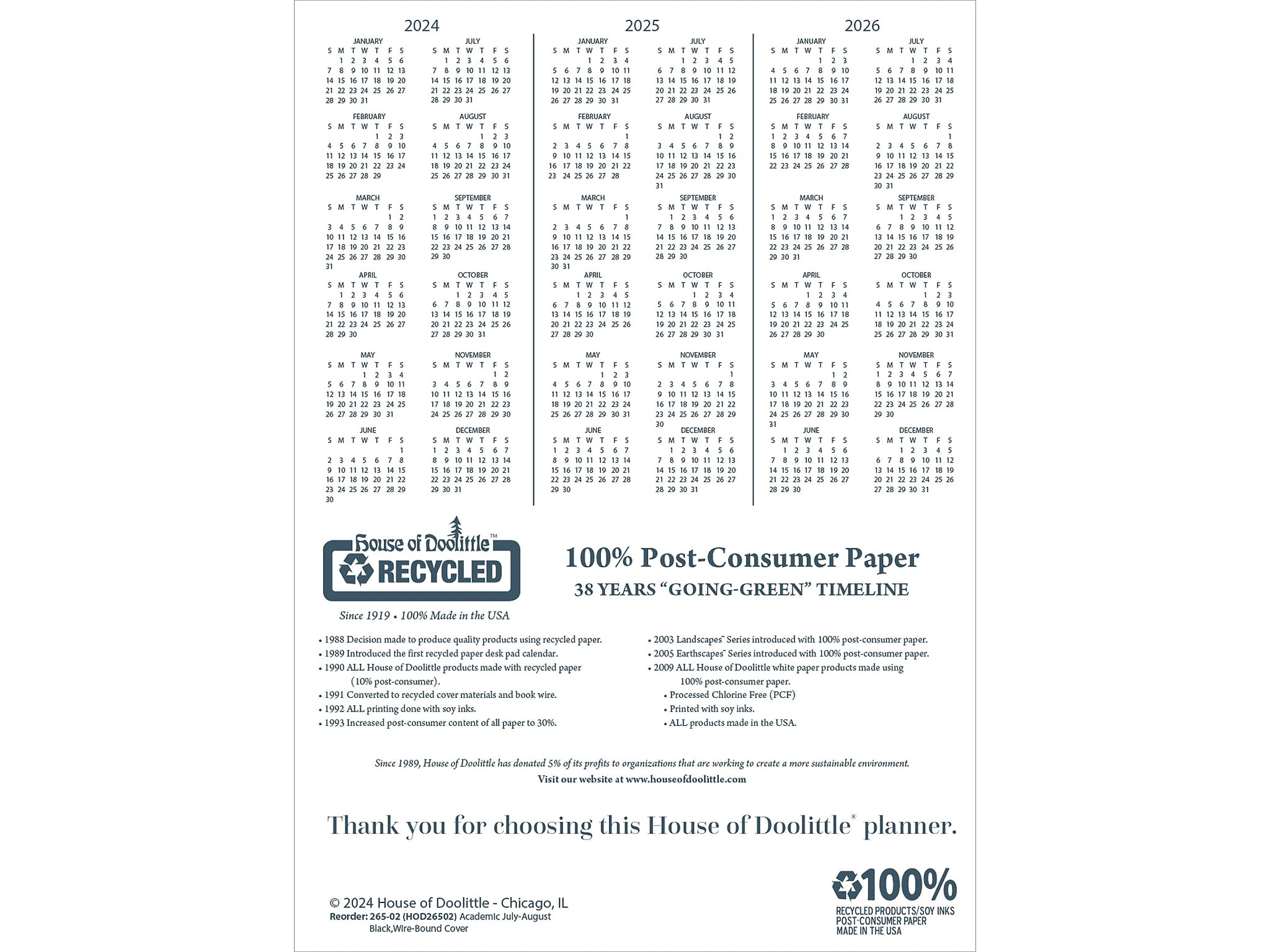 2024-2025 House of Doolittle 8.5