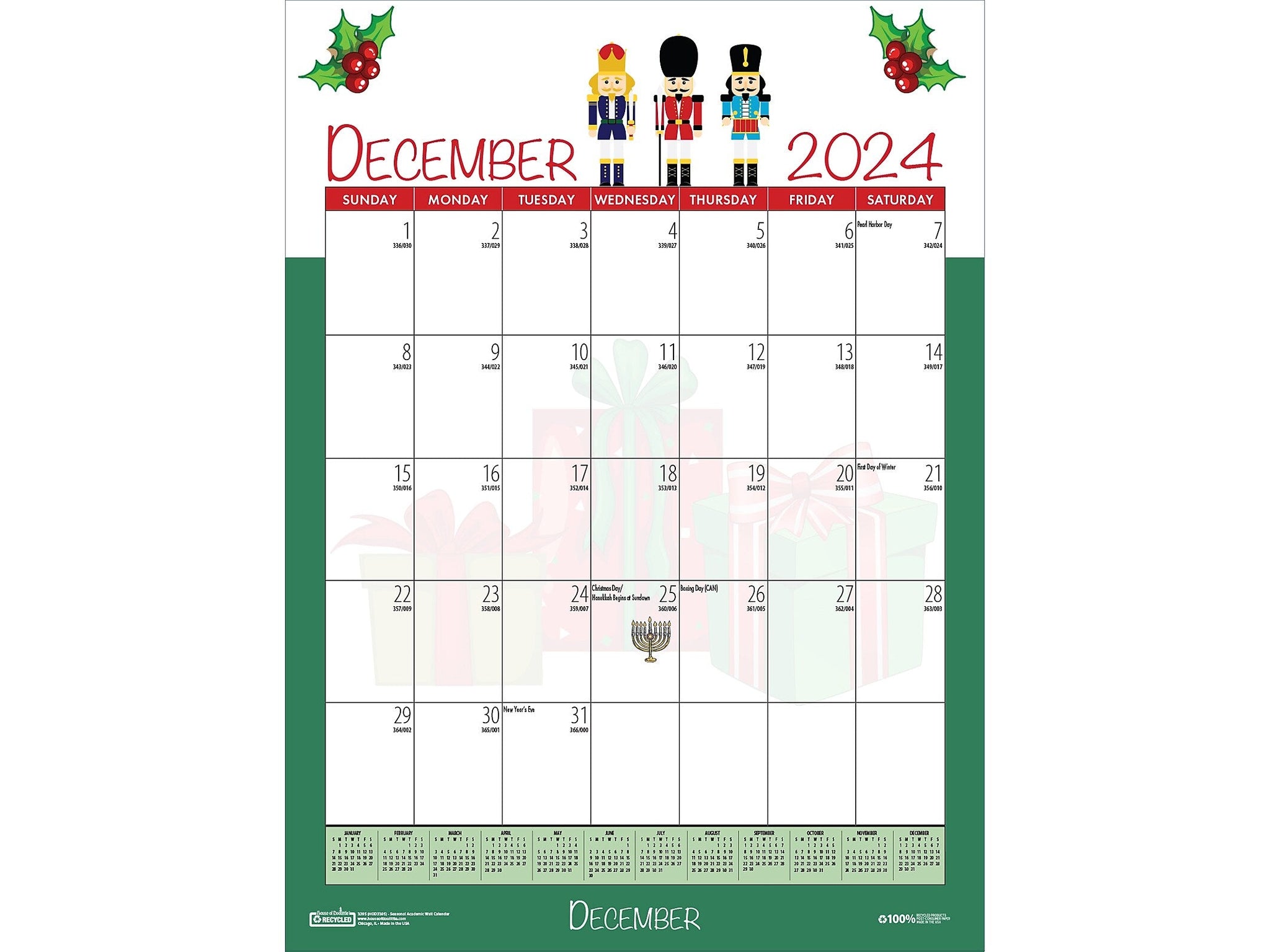 2024-2025 House of Doolittle Seasonal Holiday Depictions 16.5