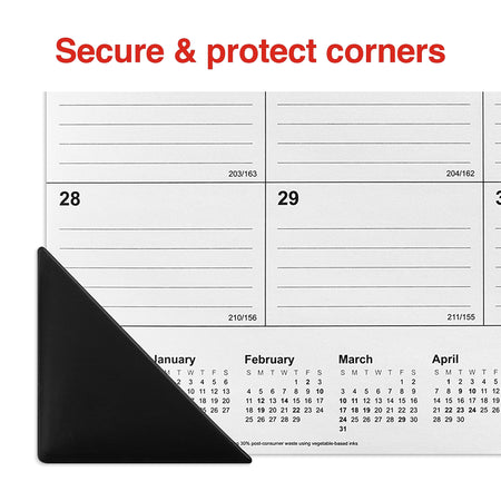 2024-2025 Staples 22" x 17" Academic Monthly Desk Pad Calendar, Gray