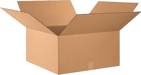 24" x 24" x 12" Shipping Boxes, 44 ECT, Brown, 10/Bundle