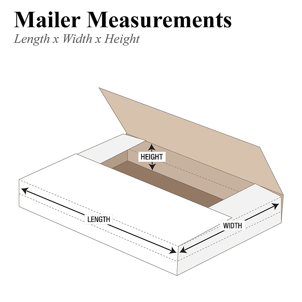 30" x 22 1/2" x 1/4" - White Jumbo Fold-Over Mailer, 20/Bundle