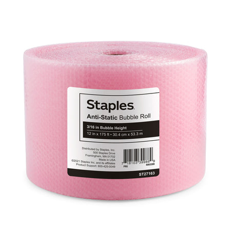 3/16" Antistatic UPS Approved Bubble Roll, Anti-Static, 12" x 175'