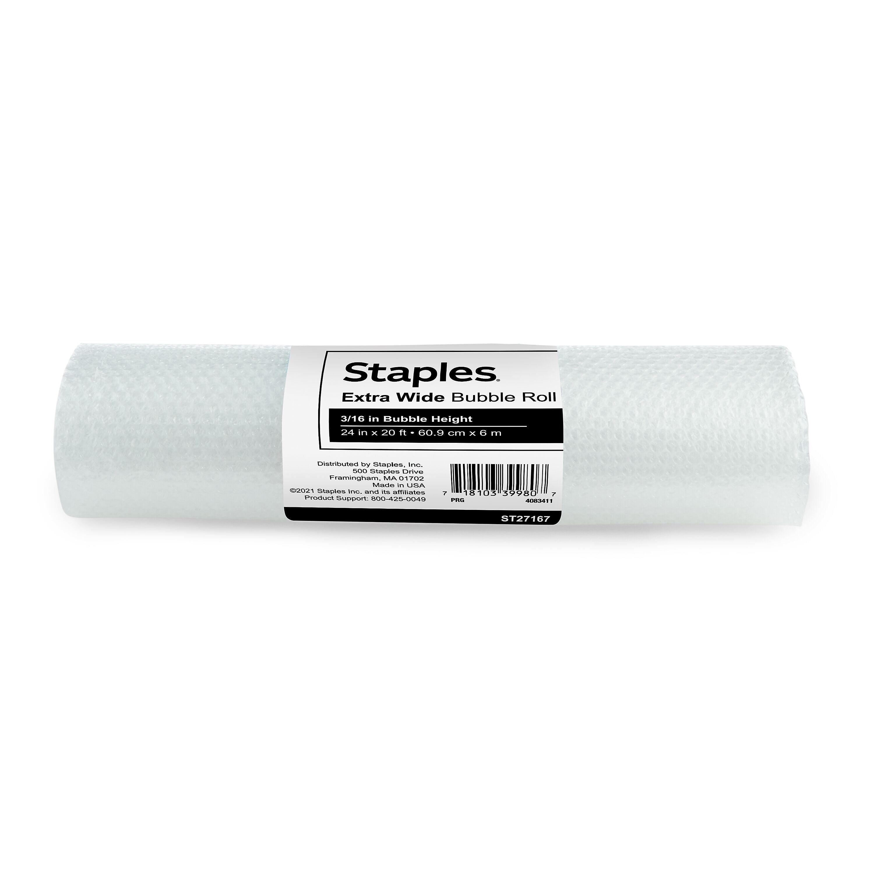 3/16" UPS Approved Bubble Roll, 24" x 20'