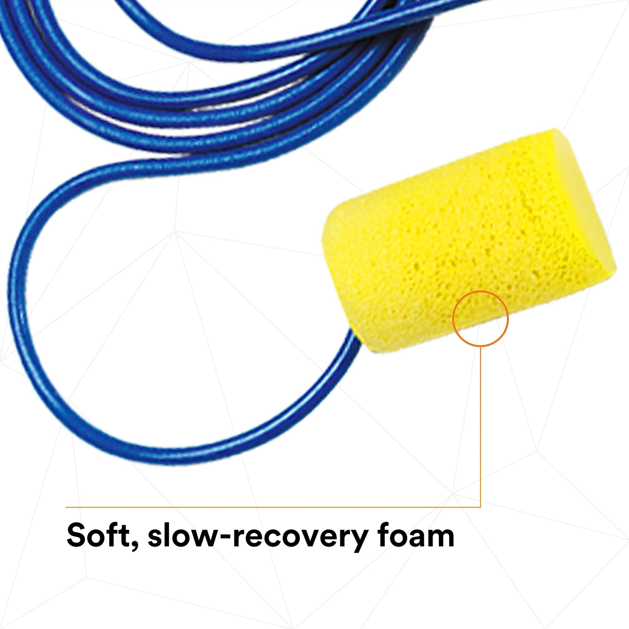 3M E-A-R Classic Earplugs, Corded, Poly Bag, 200 Pairs/Case