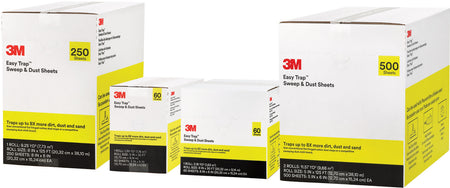 3M Easy Trap Dusting Cloths, 6" x 5", Gray, 250 Sheets/Roll, 2/Carton