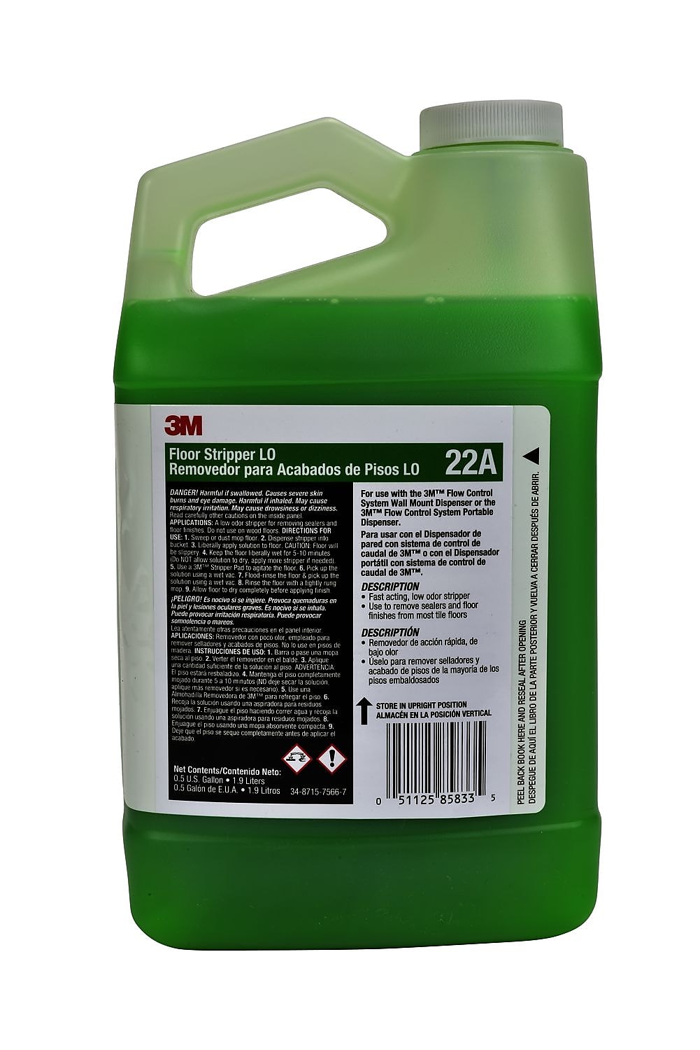 3M™ Floor Stripper LO Concentrate, 0.5 Gallon, 4/Case